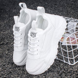 Wexleyjesus Casual Shoes Women Chunky Sneakers Fashion Dad Shoes For Women Spring Autumn White Black Shoes Chunky Sneaker Vulcanize Shoes