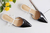 Pointed flat slippers Female summer fashion 2021 new toe cap wear Cool drag girl Women's half slippers