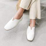 Wexleyjesus   Luxury women shoes flat loafers luxury shoes women designers platform shoes Genuine Leather Casual Round Toe Spring/Autumn