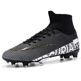 Men Soccer Shoes Adult Kids TF/FG High Ankle Football Boots Cleats Grass Training Sport Footwear 2022 Trend Men‘s Sneakers 35-45