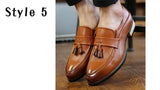 Wexleyjesus  2021  Men Casual Shoes Breathable Leather Loafers Business Office Shoes For Men Driving Moccasins Comfortable Slip On Tassel Shoe