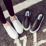 Women Sneakers Leather Shoes Spring Trend Casual Flats Sneakers Female New Fashion Comfort Slip-on Platform Vulcanized Shoes