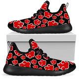 ELVISWORD Anime Akatsuki Pattern Men's Sneakers Flats Casual Autumn Lace Up Comfortable Breathable Men Shoes Footwear for Boys