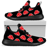 ELVISWORD Anime Akatsuki Pattern Men's Sneakers Flats Casual Autumn Lace Up Comfortable Breathable Men Shoes Footwear for Boys