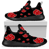 ELVISWORD Anime Akatsuki Pattern Men's Sneakers Flats Casual Autumn Lace Up Comfortable Breathable Men Shoes Footwear for Boys