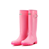 YEELOCA Fashion Rainboots Women Knee-High Water Boots Buckle Long Tube High-grade Waterproof Shoes Womens Rubber PVC Rain Boots