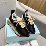 Spring Thick Sole Casual Daddy Shoes Women Flat Mixed Color Lace Up Patchwork Sneakers Outdoor Walk Tennis Shoes 2021 Unisex