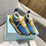 Spring Thick Sole Casual Daddy Shoes Women Flat Mixed Color Lace Up Patchwork Sneakers Outdoor Walk Tennis Shoes 2021 Unisex