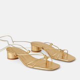 Summer women sandals High Heels Lace Up Sandals Cross Strappy Open Toe Ladies Shoes Ankle Strap Block Heels Roman Sandals