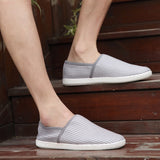 PUPUDA Spring Espadrilles Men Casual Shoes Breathable Canvas Shoes Male Fashon Trend Driving Shoes Men Slip On Loafers Summer