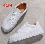 Fashion White Split Leather Women Chunky Sneakers White Shoes Lace Up Tenis Feminino Zapatos De Mujer Platform Women Casual Shoe