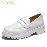 AIYUQI Shoes Women Spring 2022 New Genuine Leather Loafers Girls Fashion British Style Student Shoes Women