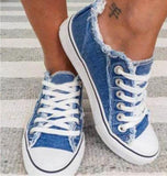 2022 Top Selling Women Canvas Shoes Denim Thin Casual Spring Autumn T-tied Low-top Leisure Students Shoes Matching All Choice