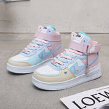 Wexleyjesus  Women's High-Top Sneakers 2021 New Spring Shoes Training Sports Lace Up Brand Women's Platform Casual Shoes Fashion Couple