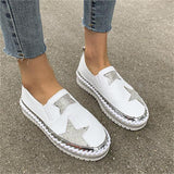 Fall 2022 New Casual Lazy Shoes Fashion Western Style All-match Rhinestone Single Shoes Women Retro Forest Loafers Women  ZQ0403