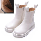 Toddler Girl Boots 2021 New Children Chelsea Boots Casual Autumn Winter Leather School Boy Shoes Girls Snow Kids Motorcycle Boot