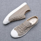 Wexleyjesus   2021 New Style Canvas Simple Sneakers Men's Autumn Breathable Trendy Vulcanize Shoes Korean Fashion All-match Casual Loafers