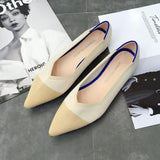 2022 Spring Autumn Women Slip on Flat Loafers Ballet Breathable Knit Shoes Patchwork Maternity Shoes Mujer Loafers