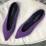 Spring Autumn Women Slip on Flat Loafers Ballet Breathable Knit Shoes Patchwork Maternity Shoes Mujer Loafers