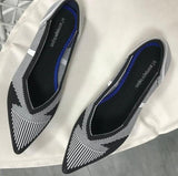 2022 Spring Autumn Women Slip on Flat Loafers Ballet Breathable Knit Shoes Patchwork Maternity Shoes Mujer Loafers
