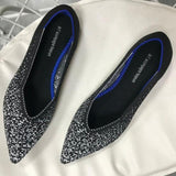 2022 Spring Autumn Women Slip on Flat Loafers Ballet Breathable Knit Shoes Patchwork Maternity Shoes Mujer Loafers