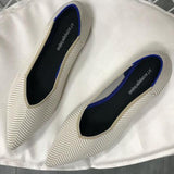 Spring Autumn Women Slip on Flat Loafers Ballet Breathable Knit Shoes Patchwork Maternity Shoes Mujer Loafers