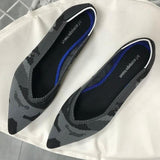 2022 Spring Autumn Women Slip on Flat Loafers Ballet Breathable Knit Shoes Patchwork Maternity Shoes Mujer Loafers