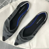 Spring Autumn Women Slip on Flat Loafers Ballet Breathable Knit Shoes Patchwork Maternity Shoes Mujer Loafers