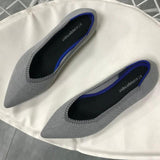 Spring Autumn Women Slip on Flat Loafers Ballet Breathable Knit Shoes Patchwork Maternity Shoes Mujer Loafers