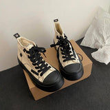 Fashion Women Canvas Shoes  Vulcanized New Trend Platform Shoes New Comfortable Thick Bottom Sneakers  Zapatillas Mujer