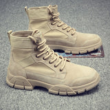 Wexleyjesus Martin boots men's summer breathable high-top combat boots special forces desert military training leather boots hiking shoes