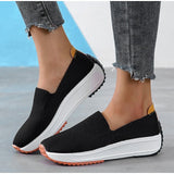 Wexleyjesus  Women Flat Shoes Platform Cotton Loafers Elastic Shallow Casual Ladies Sneakers Soft Vulcanized Shoes Female Autumn 2021 New