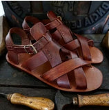 Wexleyjesus Summer New PU Leather Men's Sandals Soft Soled Beach Shoes Anti Slip Fashion Hot Sale  Men Summer Sandals  8KH174