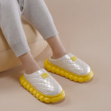 Suihyung Home Plush Slippers For Women Men Winter Warm Indoor Down Shoes Soft Comfortable House Slip On Lovers Bedroom Slides