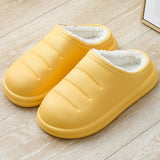 Winter Fashion Warm Plush Slippers Waterproof Slippers Men Woman Indoor Cotton Slippers Home Slipper Thick Sole Femael Shoes