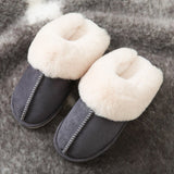 Plush Warm Home Flat Men Slippers Lightweight Soft Comfortable Winter Slippers Women Cotton Shoes Indoor Plush Slippers
