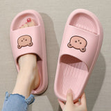 Women Men Summer Slippers Cartoon Dinosaur Thick Bottom Slide Sandals Ladies Couple Girls Boys Bathroom Shoes Zapatillas