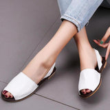 New Women Sandals Plus Size 34-43 Flat Shoes Woman Ankle Strap Summer For Beach Chaussures Femme Casual White Gladiator