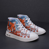 Wexleyjesus  2021 New Canvas Shoes Original Graffiti Men's All-match Casual Shoes Trend Extra Large 39-52 Size High Top Sneakers   XM332