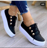 Large Size Casual Shoes Women European and American New Style Round Toe Thick Bottom Casual Viscose Shoes Single Shoes