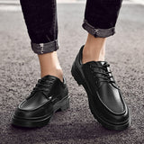 Wexleyjesus  2021 Autumn and Winter New Fashion British Trend Large Size Soft Sole Leather Shoes Men's Business Casual Leather Shoes  XM384