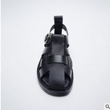 Women's Flat Rome shoes 2021 Summer New Foot Backpack Belt Roman Style Casual Fashion Women's Sandals