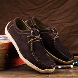 British Style Classic Leather Men Casual Shoes Luxury Brand Suede Winter Shoes Minimalist Shoes for Men Driving Oxfords Sneakers