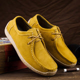 British Style Classic Leather Men Casual Shoes Luxury Brand Suede Winter Shoes Minimalist Shoes for Men Driving Oxfords Sneakers