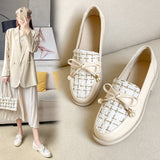 Spring New British Style Small Leather Shoes Wild Loafers Large Size Women's Shoes 41-43