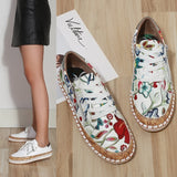 New European and American style fashion trendy new flower side zipper casual single shoes flat women's shoes   XM345