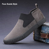 YITU New Fashion Low top Men's Vulcanized Shoes Flannel Slip on Loafer Designer Casual Shoes Spring Simple Flats