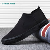 YITU New Fashion Low top Men's Vulcanized Shoes Flannel Slip on Loafer Designer Casual Shoes Spring Simple Flats