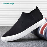 YITU New Fashion Low top Men's Vulcanized Shoes Flannel Slip on Loafer Designer Casual Shoes Spring Simple Flats